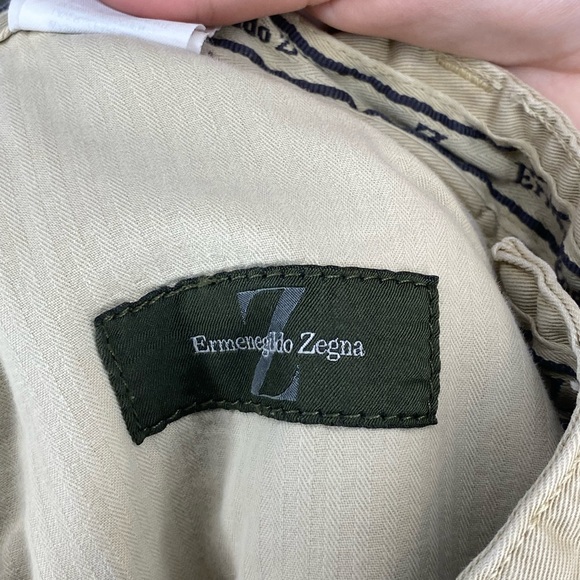 Ermenegildo Zegna Khaki mens pants - Picture 2 of 6